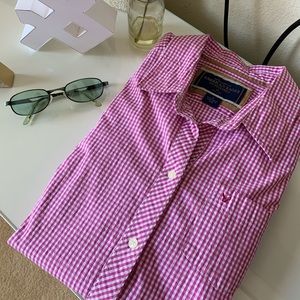 American Eagle pink Gingham Shirt